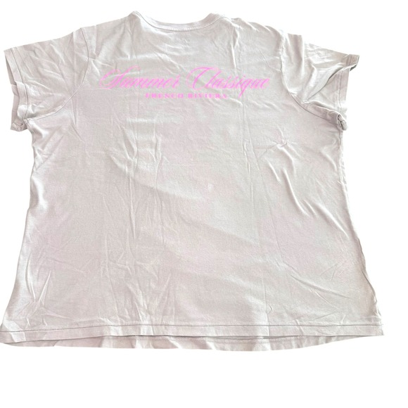Universal Thread Tops - NWT‎ Shirt Women's XXL Summer French Riviera Pink Script Universal Thread